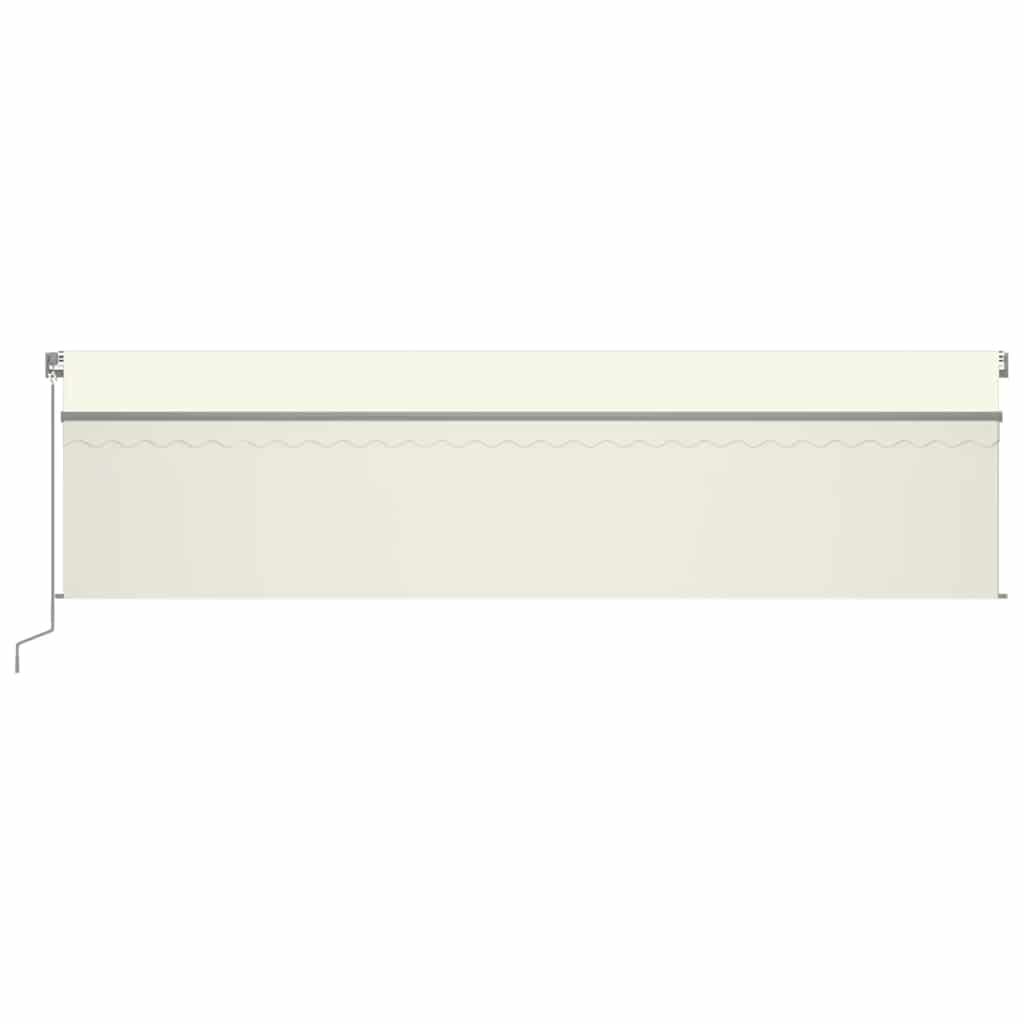 Tenda da Sole Retrattile Manuale con LED 6x3 m Crema