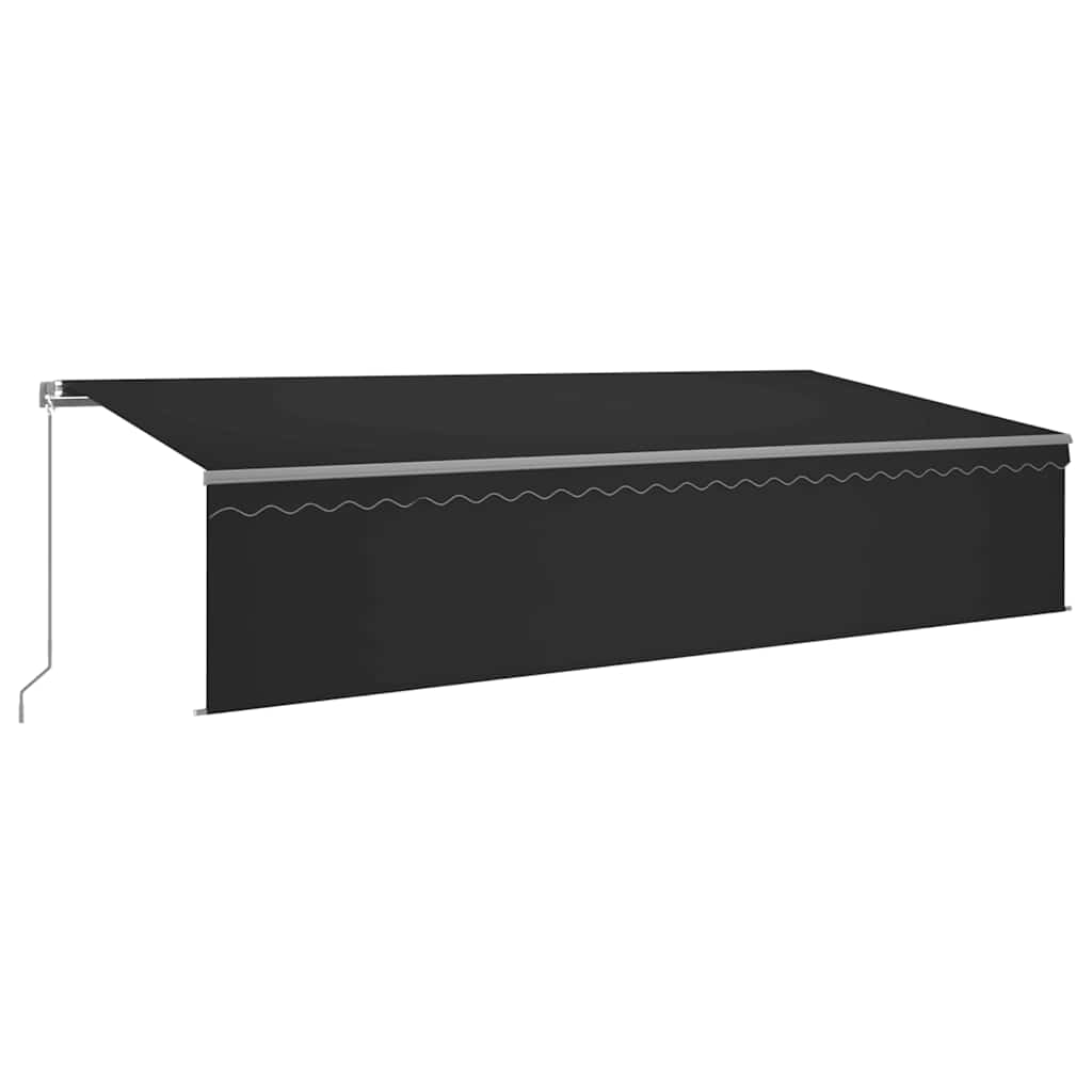 Tenda da Sole Retrattile Manuale con LED 6x3 m Antracite