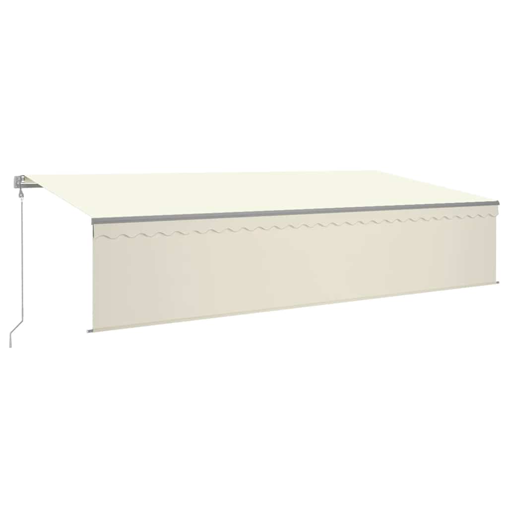 Tenda da Sole Retrattile Automatica con Parasole 6x3 m Crema