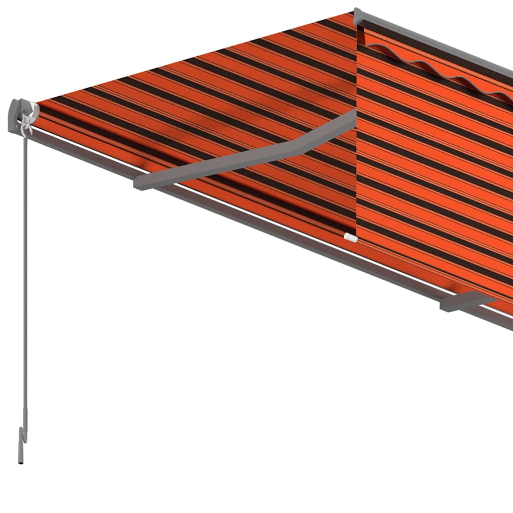 Tenda Retrattile Automatica con Parasole 6x3 m Arancio Marrone