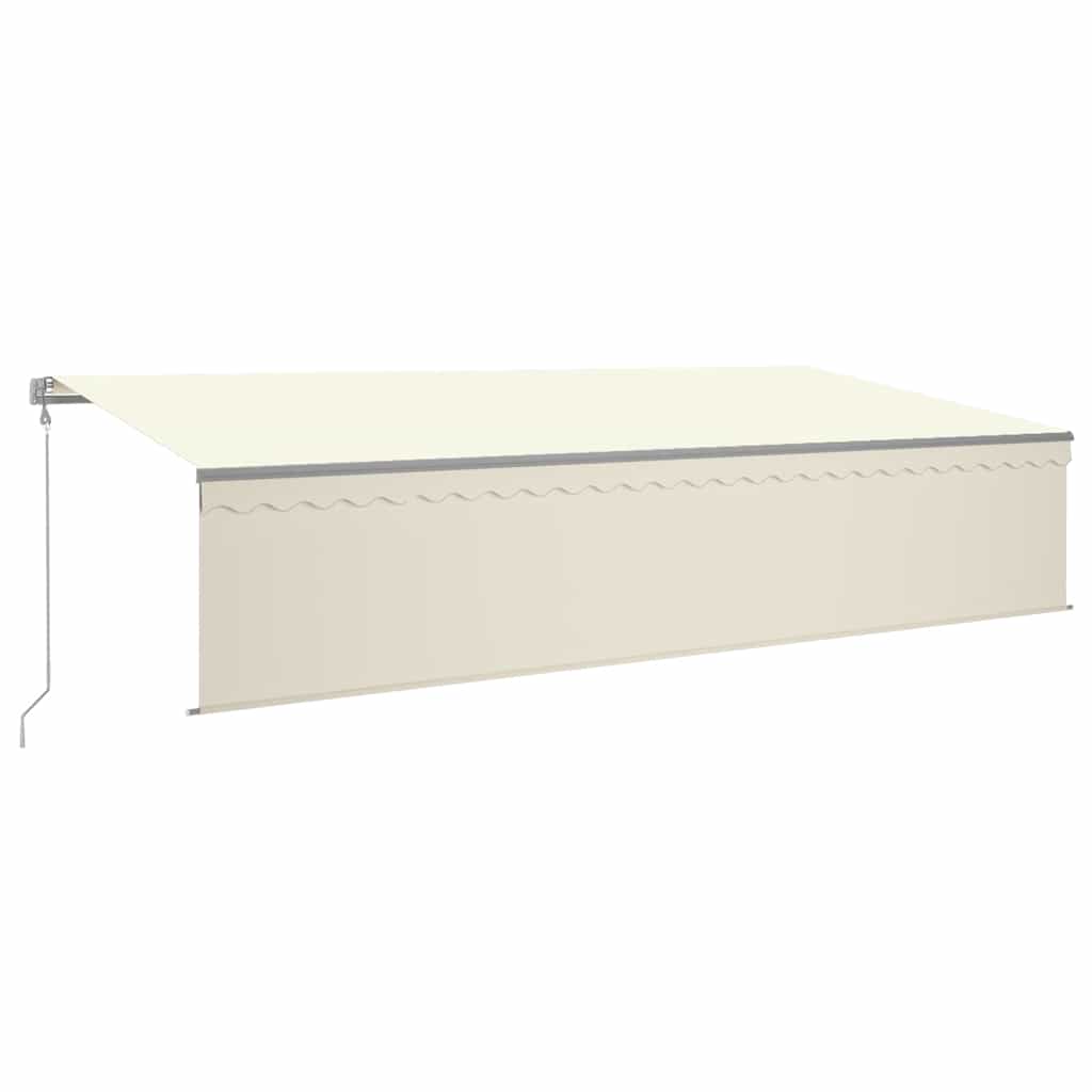 Tenda Automatica con Parasole LED e Sensore Vento 6x3 m Crema