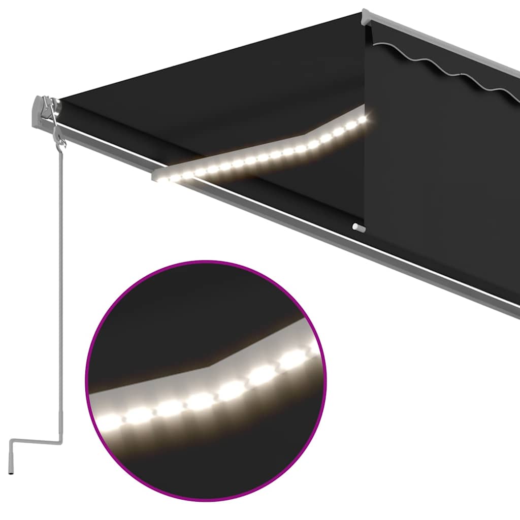 Tenda Automatica con Parasole Sensore Vento e LED 6x3 Antracite
