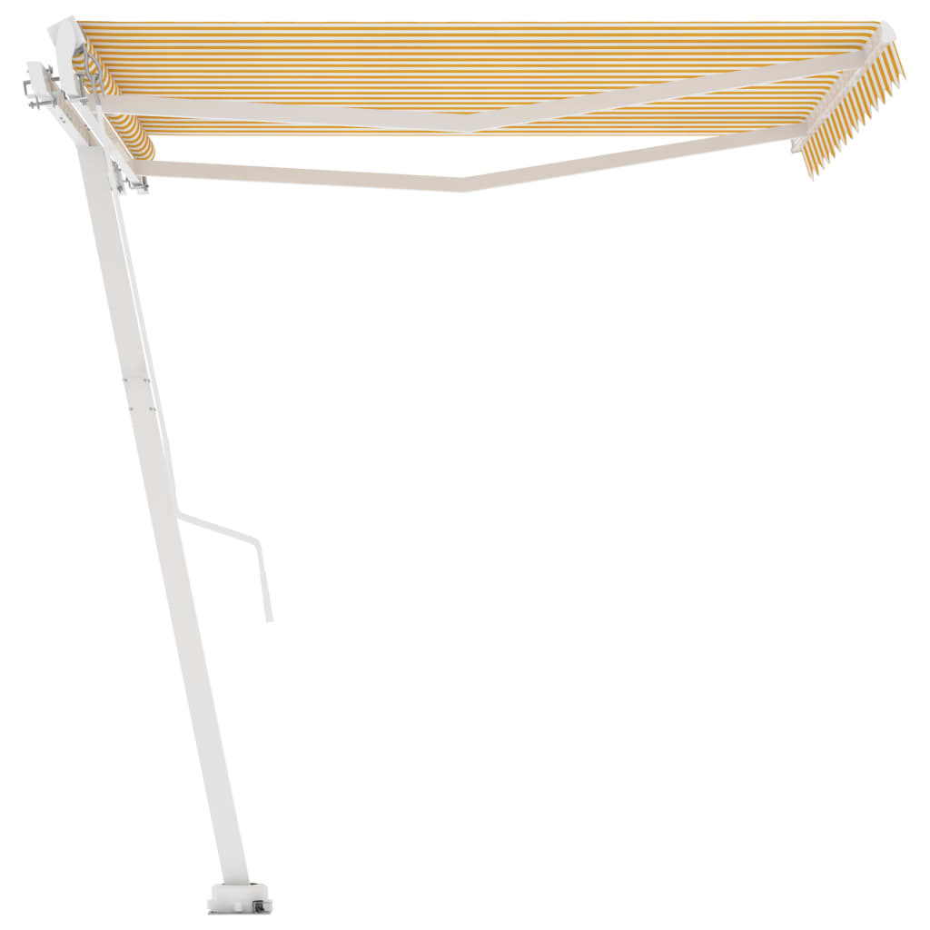 Tenda da Sole Manuale Autoportante 300x250 cm Gialla/Bianca