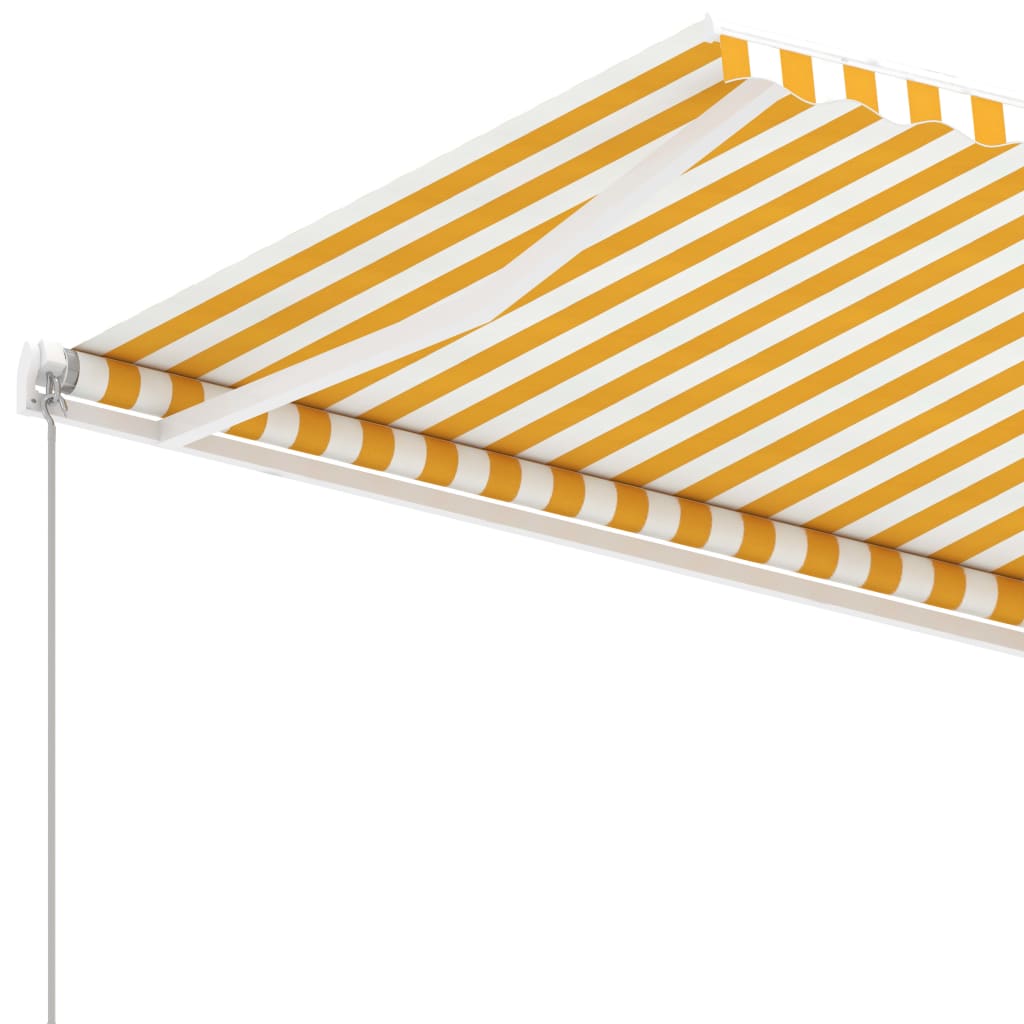 Tenda da Sole Manuale Autoportante 300x250 cm Gialla/Bianca