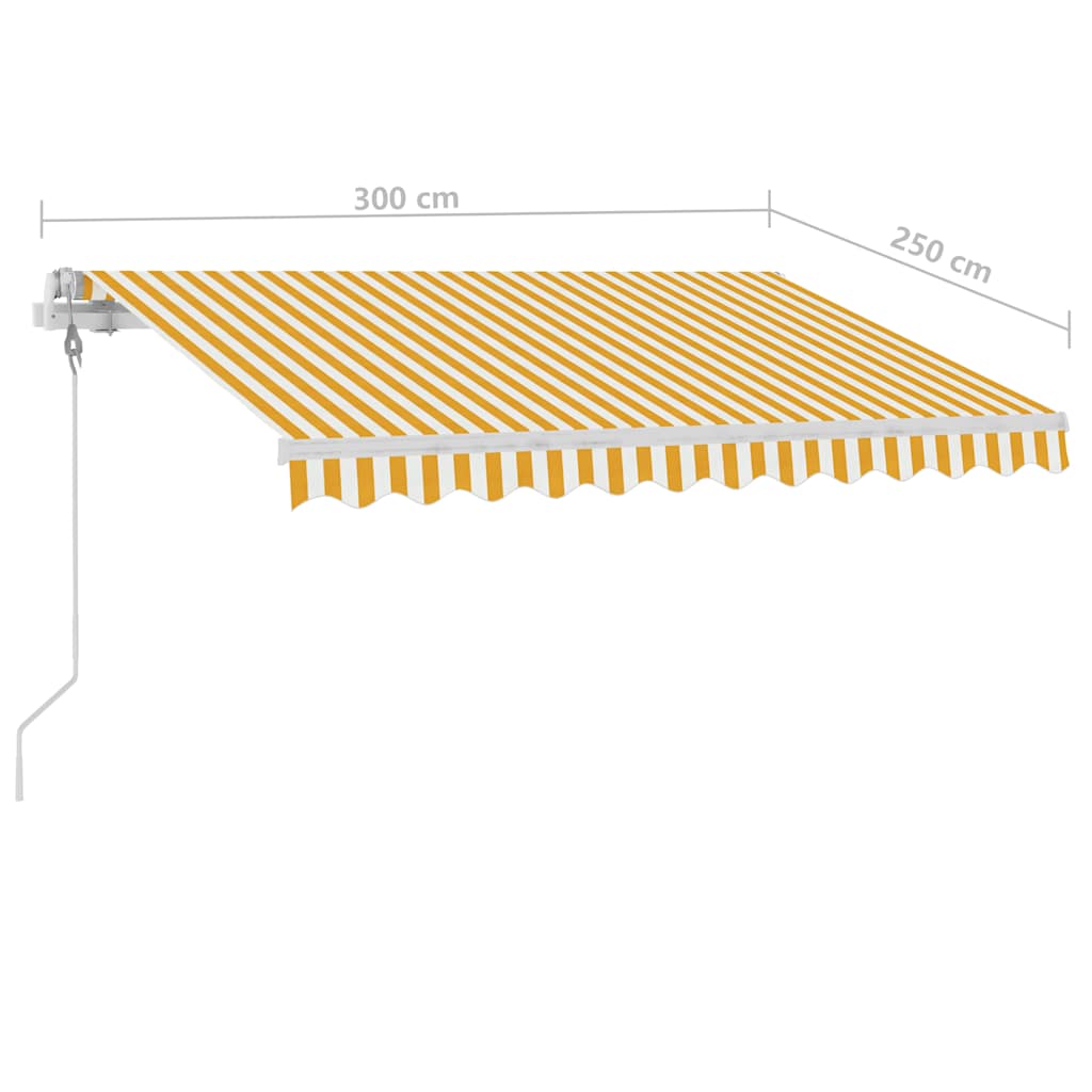 Tenda da Sole Autoportante Automatica 300x250 cm Gialla Bianca
