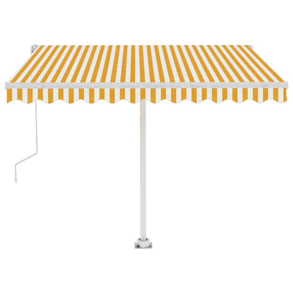 Tenda da Sole Autoportante Automatica 300x250 cm Gialla Bianca