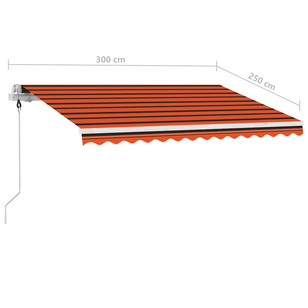 Tenda da Sole Automatica Autoportante 300x250cm Arancio Marrone