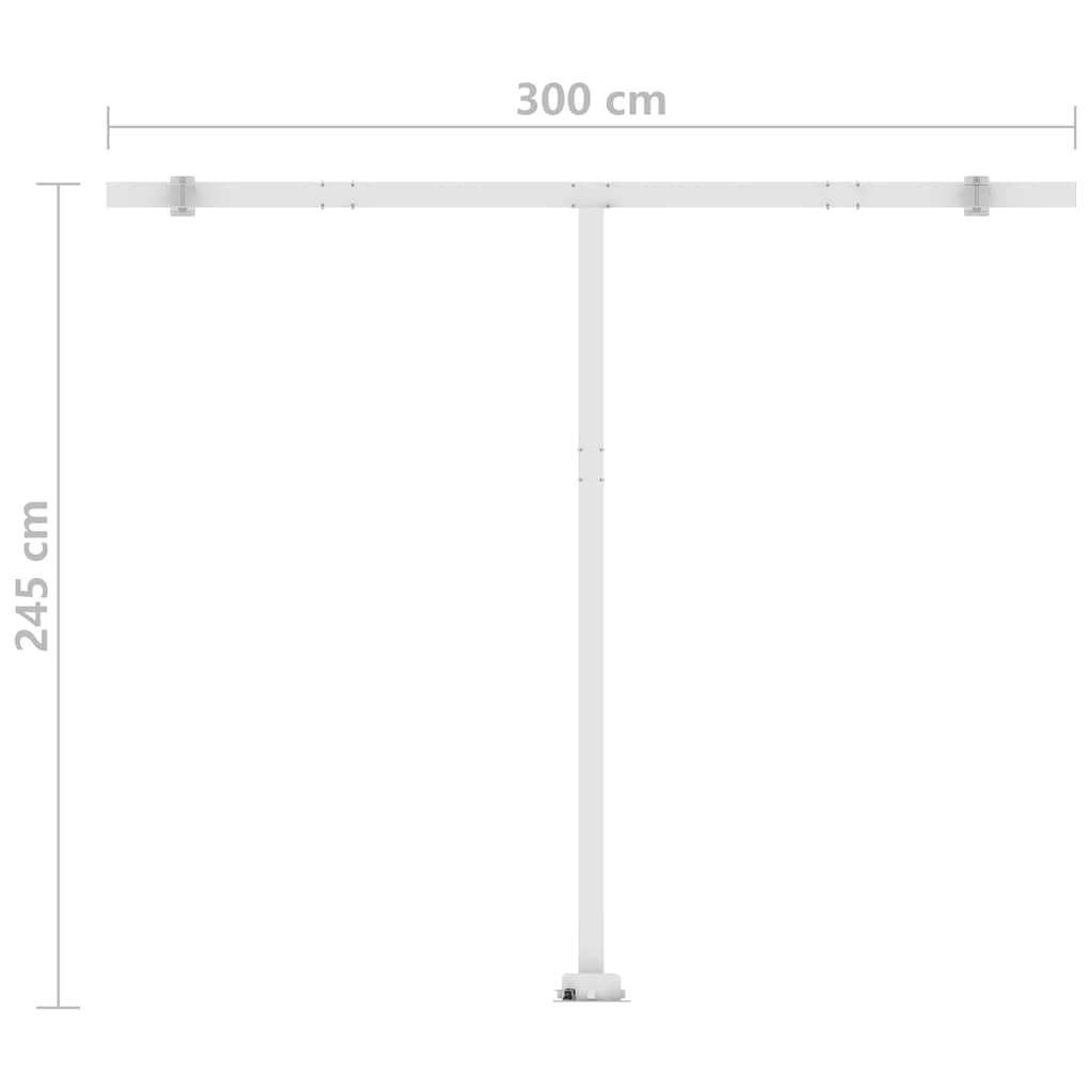 Tenda Automatica con Sensore Vento e LED 300x250 cm Crema