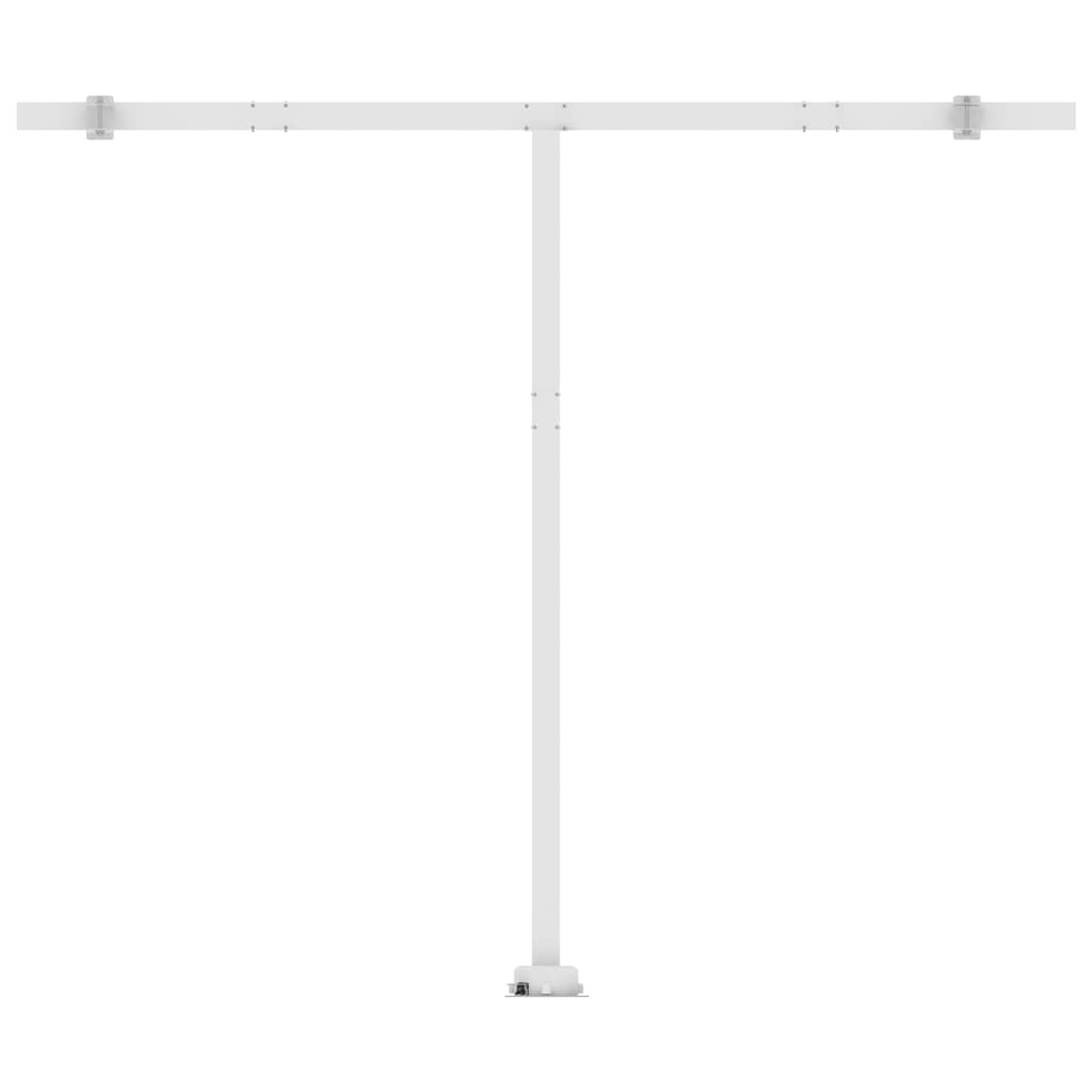 Tenda da Sole Manuale con Palo 400x300 cm Arancione/Marrone