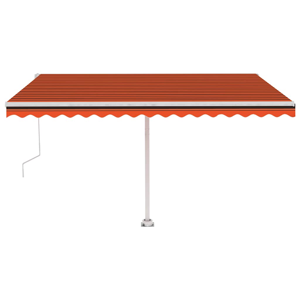 Tenda Retrattile Automatica con Palo 400x300 cm Arancio Marrone