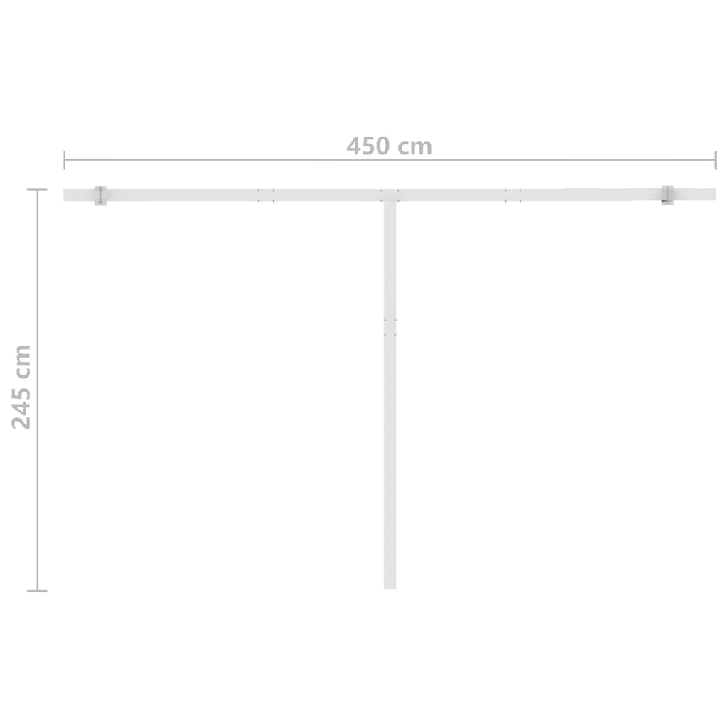 Tenda Automatica Sensore Vento e LED 400x300 cm Arancio Marrone