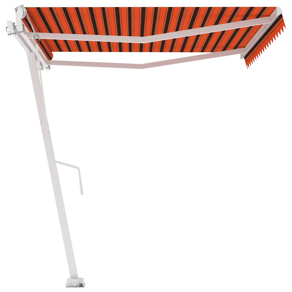 Tenda Retrattile Automatica con Palo 450x300 cm Arancio Marrone