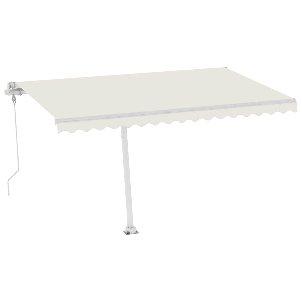 Tenda Automatica con Sensore Vento e LED 450x300 cm Crema