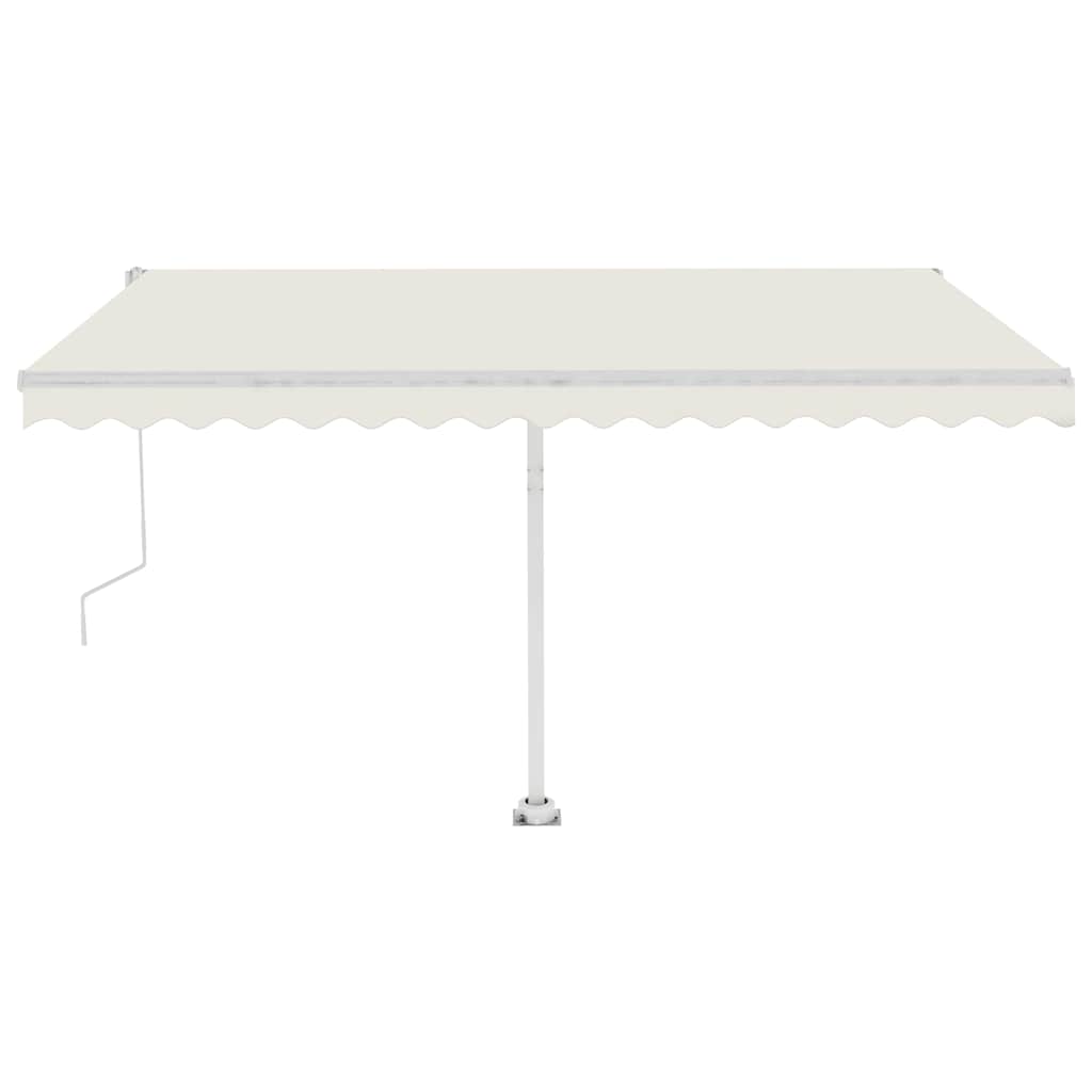 Tenda Automatica con Sensore Vento e LED 450x300 cm Crema