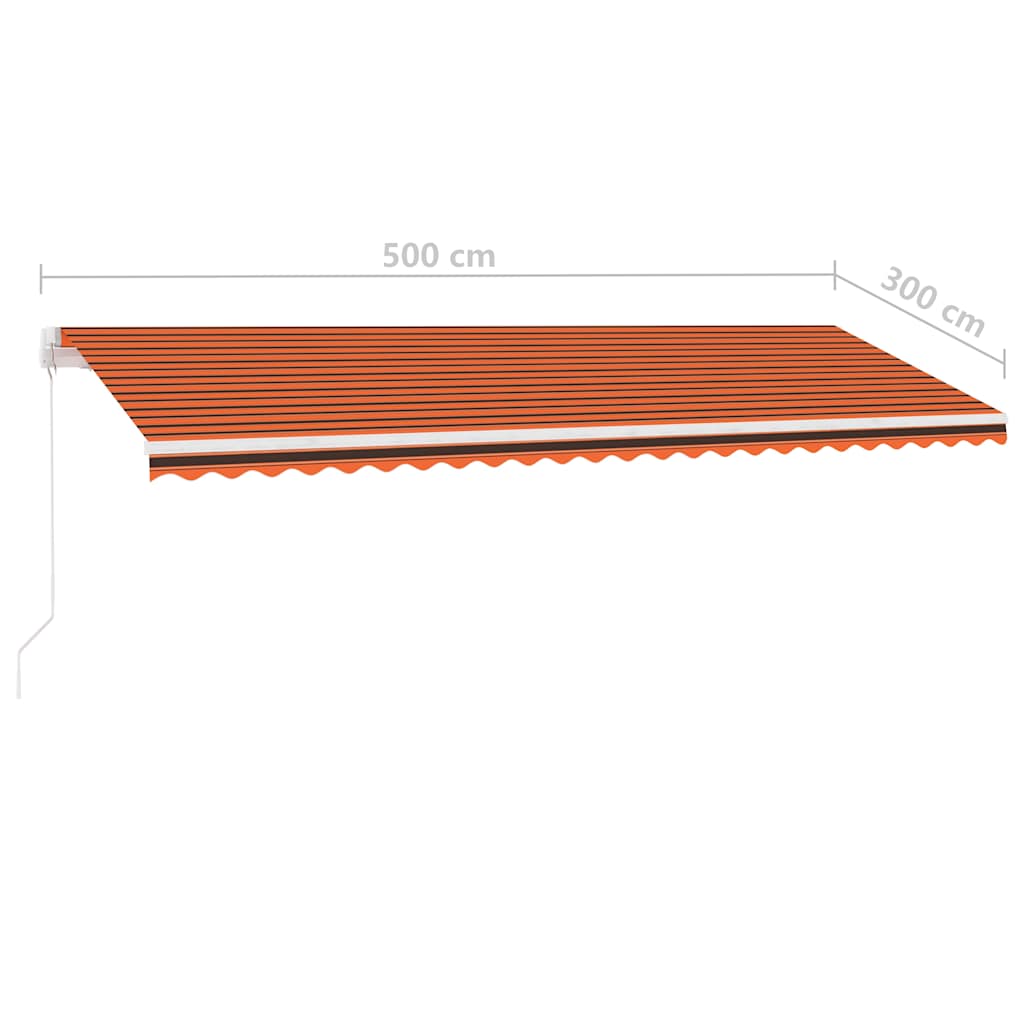 Tenda da Sole Manuale Autoportante 400x300 cm Arancione Marrone