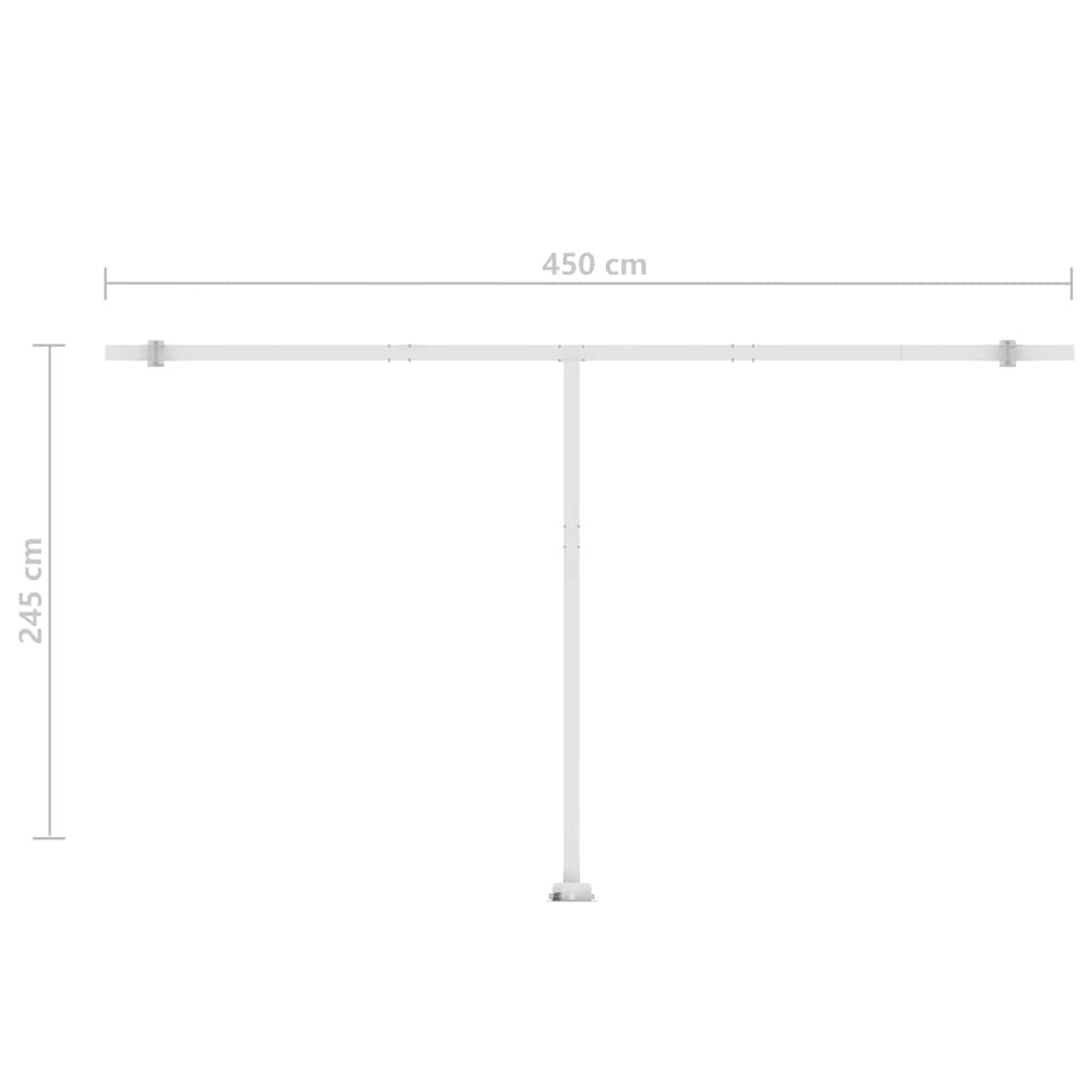 Tenda da Sole Autoportante Automatica 500x300 cm Gialla Bianca