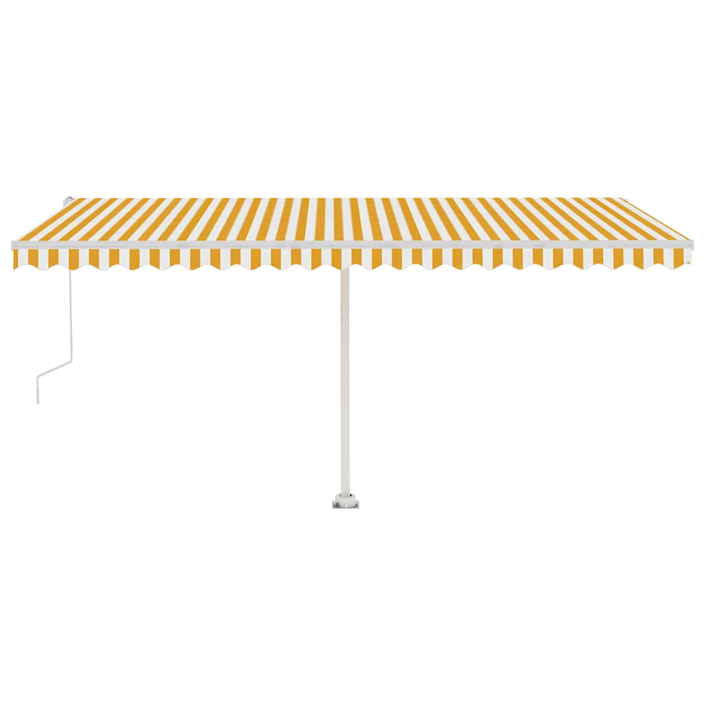 Tenda da Sole Autoportante Automatica 500x300 cm Gialla Bianca