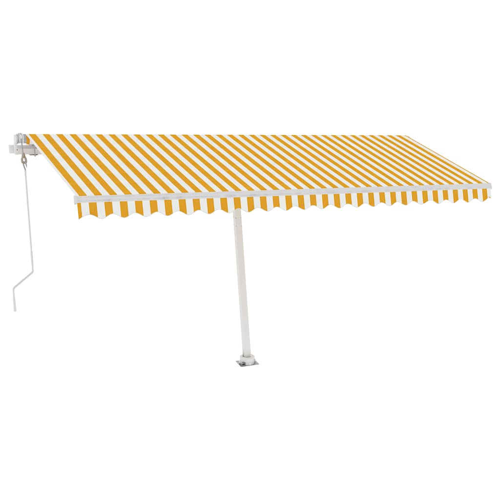 Tenda da Sole Autoportante Automatica 500x300 cm Gialla Bianca