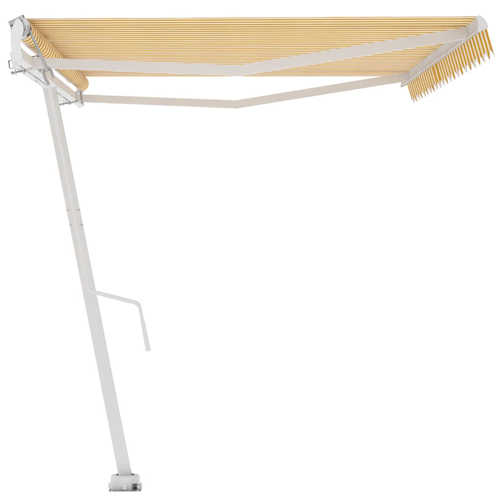 Tenda da Sole Autoportante Automatica 500x300 cm Gialla Bianca