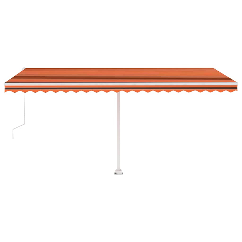 Tenda Retrattile Automatica 400x300 cm Arancione e Marrone