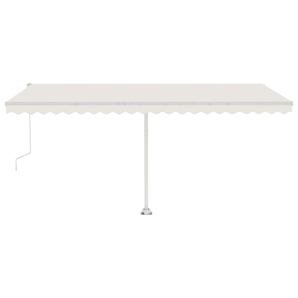 Tenda Automatica con Sensore Vento e LED 500x300 cm Crema