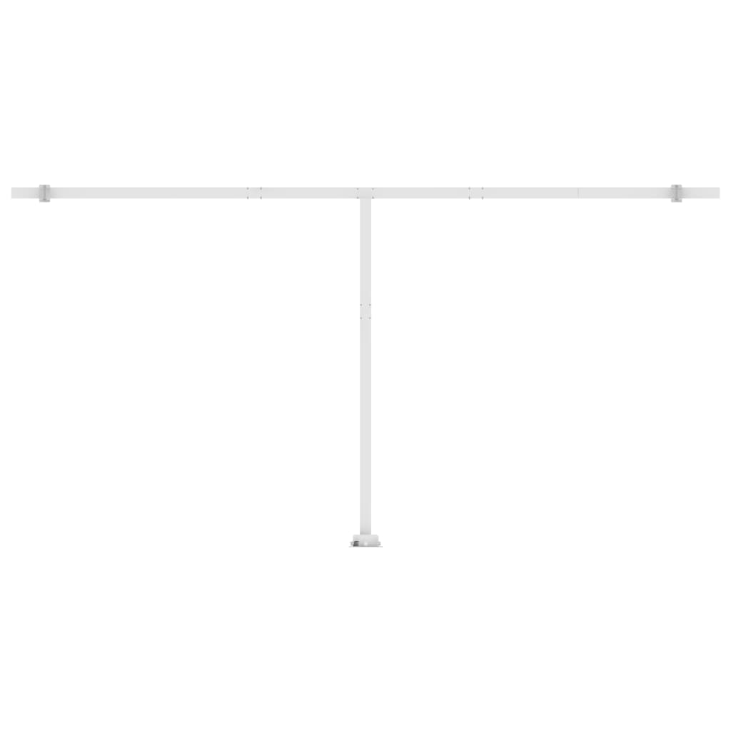 Tenda Automatica con Sensore Vento e LED 600x300 cm Blu Bianca