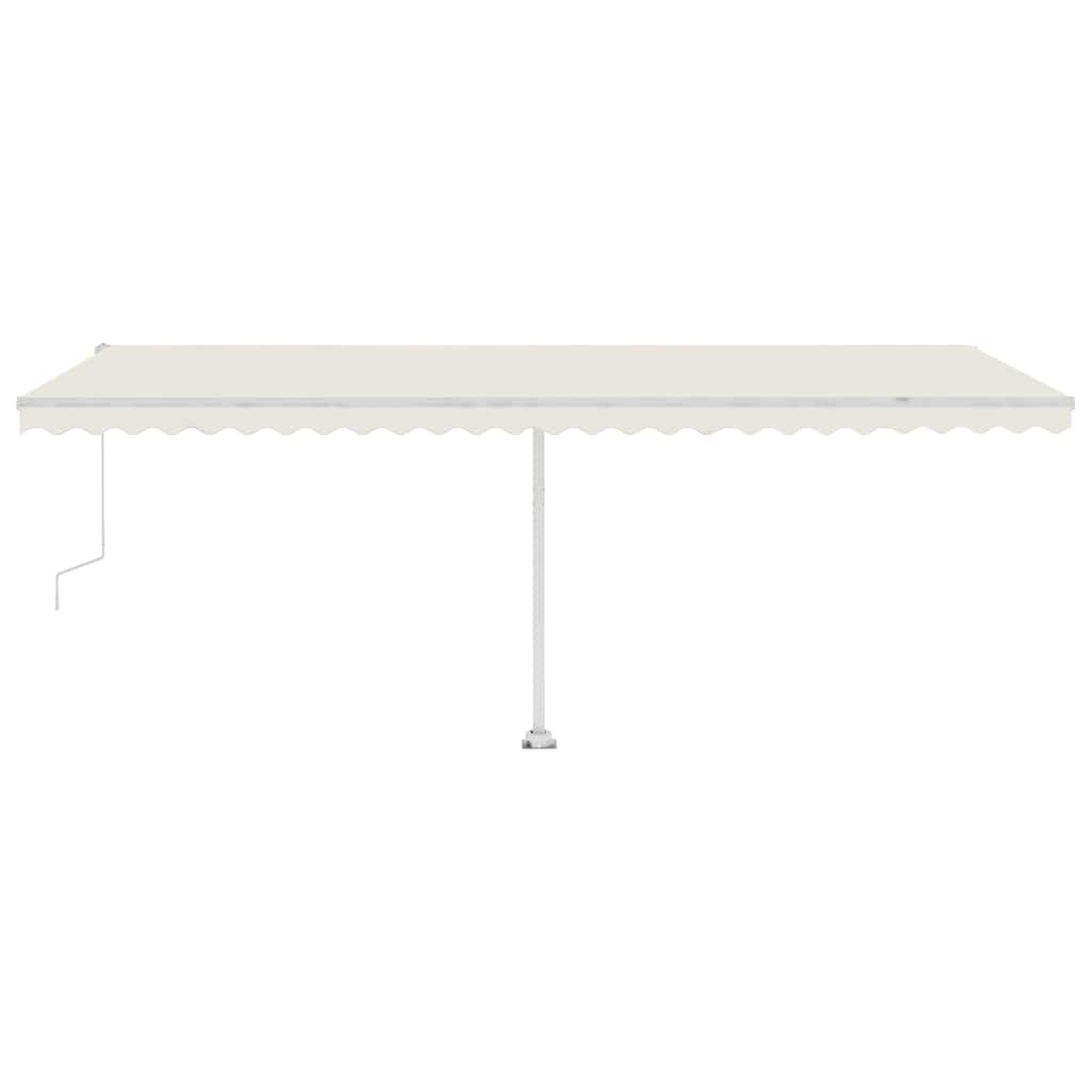 Tenda Automatica con Sensore Vento e LED 600x300 cm Crema