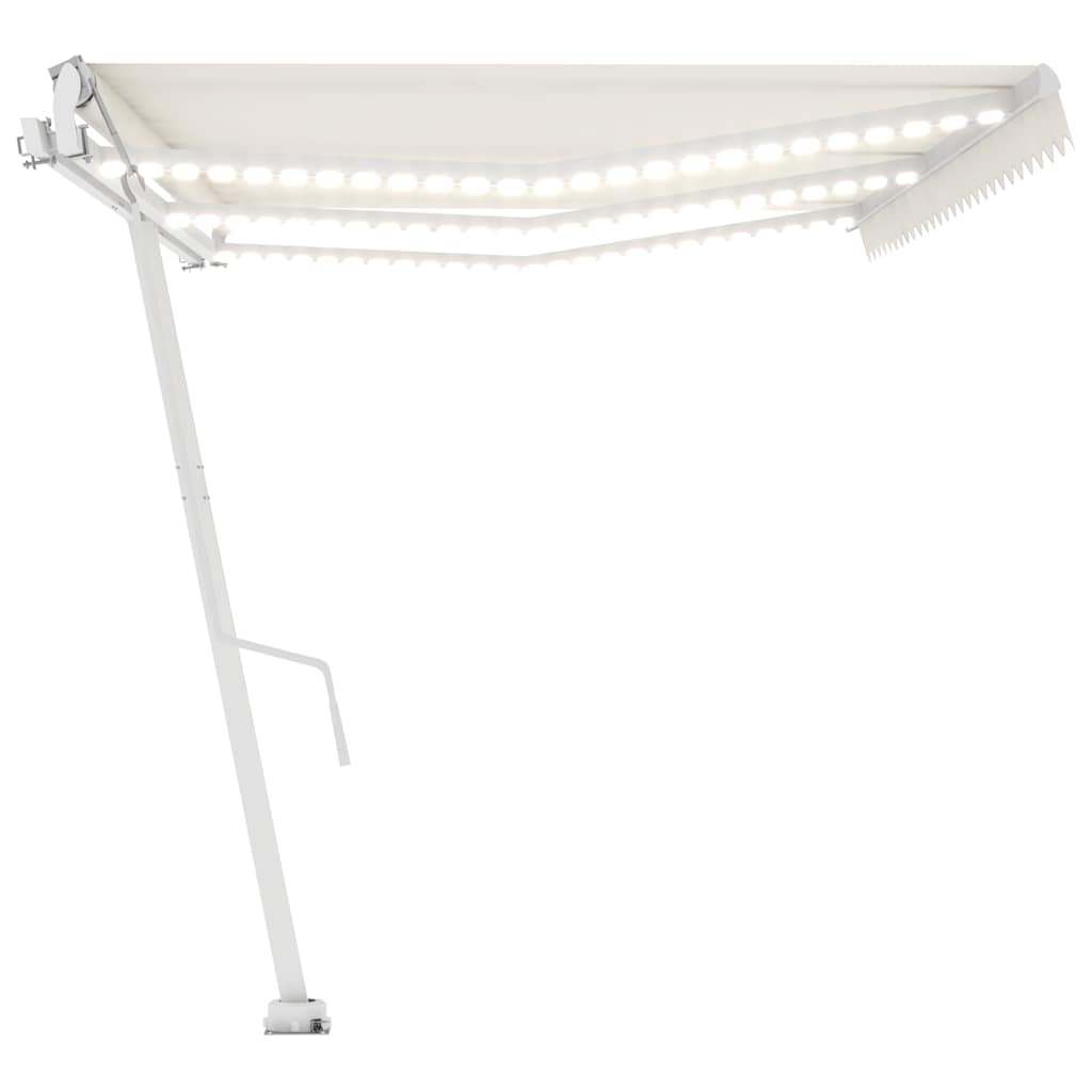 Tenda Automatica con Sensore Vento e LED 600x300 cm Crema