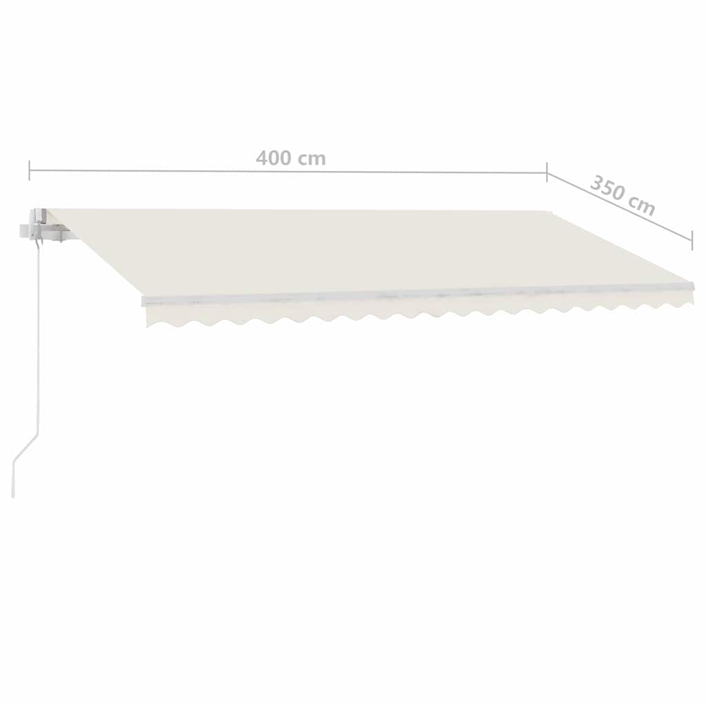 Tenda da Sole Retrattile Manuale Autoportante 400x350 cm Crema