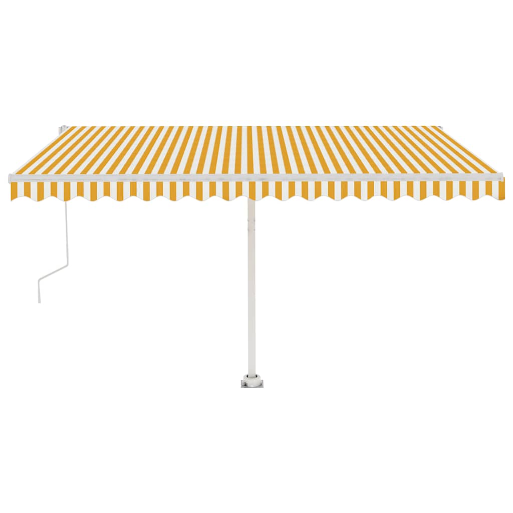 Tenda da Sole Autoportante Automatica 400x350 cm Gialla Bianca