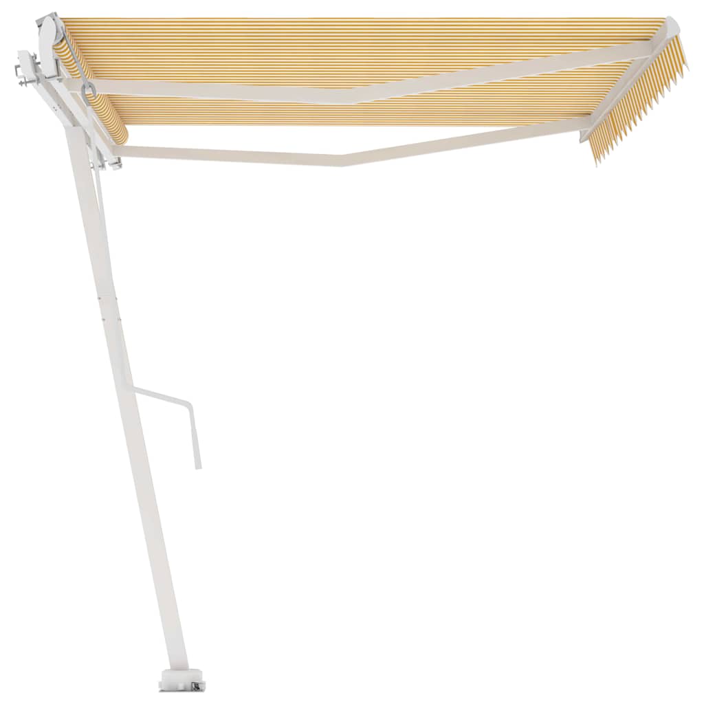 Tenda da Sole Autoportante Automatica 400x350 cm Gialla Bianca
