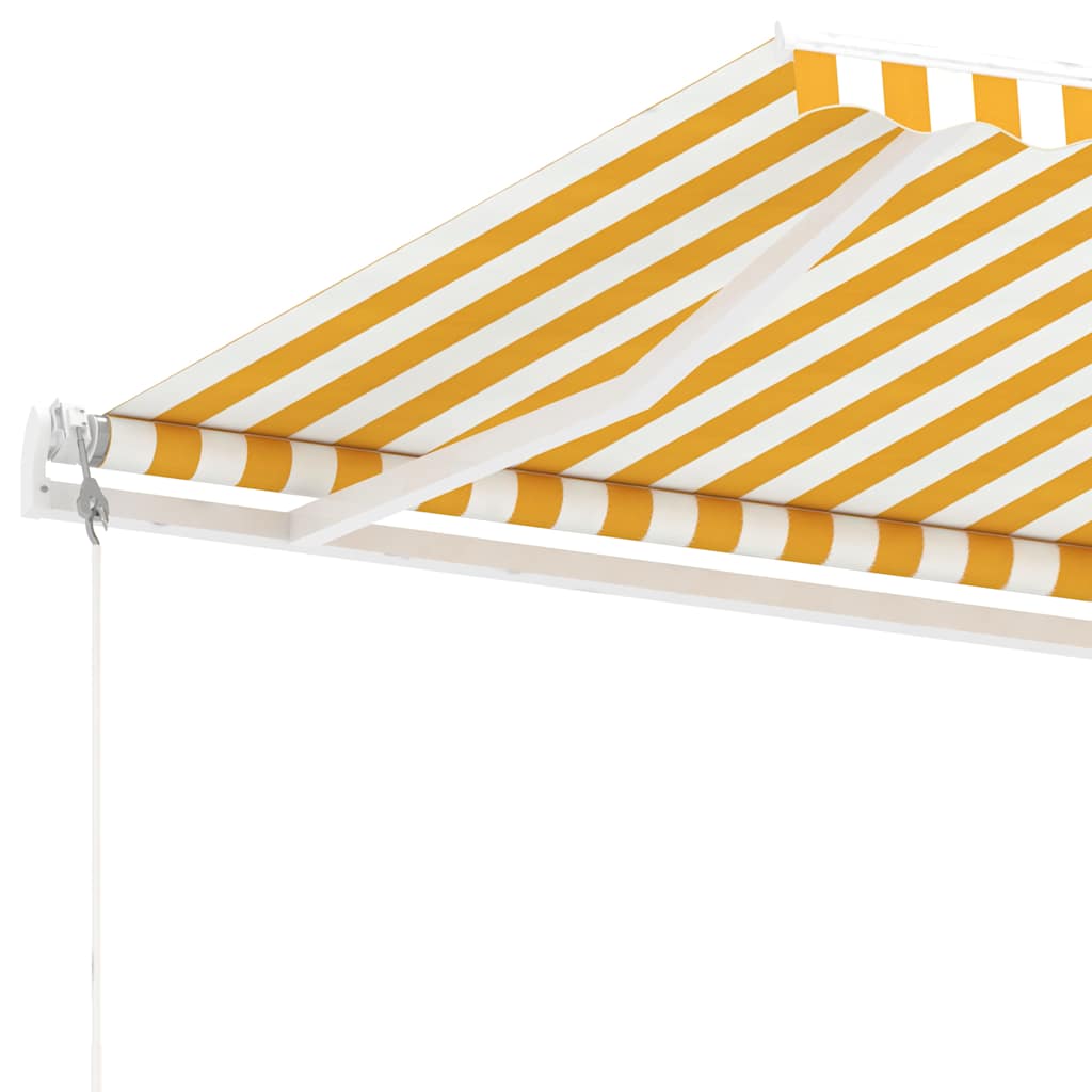 Tenda da Sole Autoportante Automatica 400x350 cm Gialla Bianca