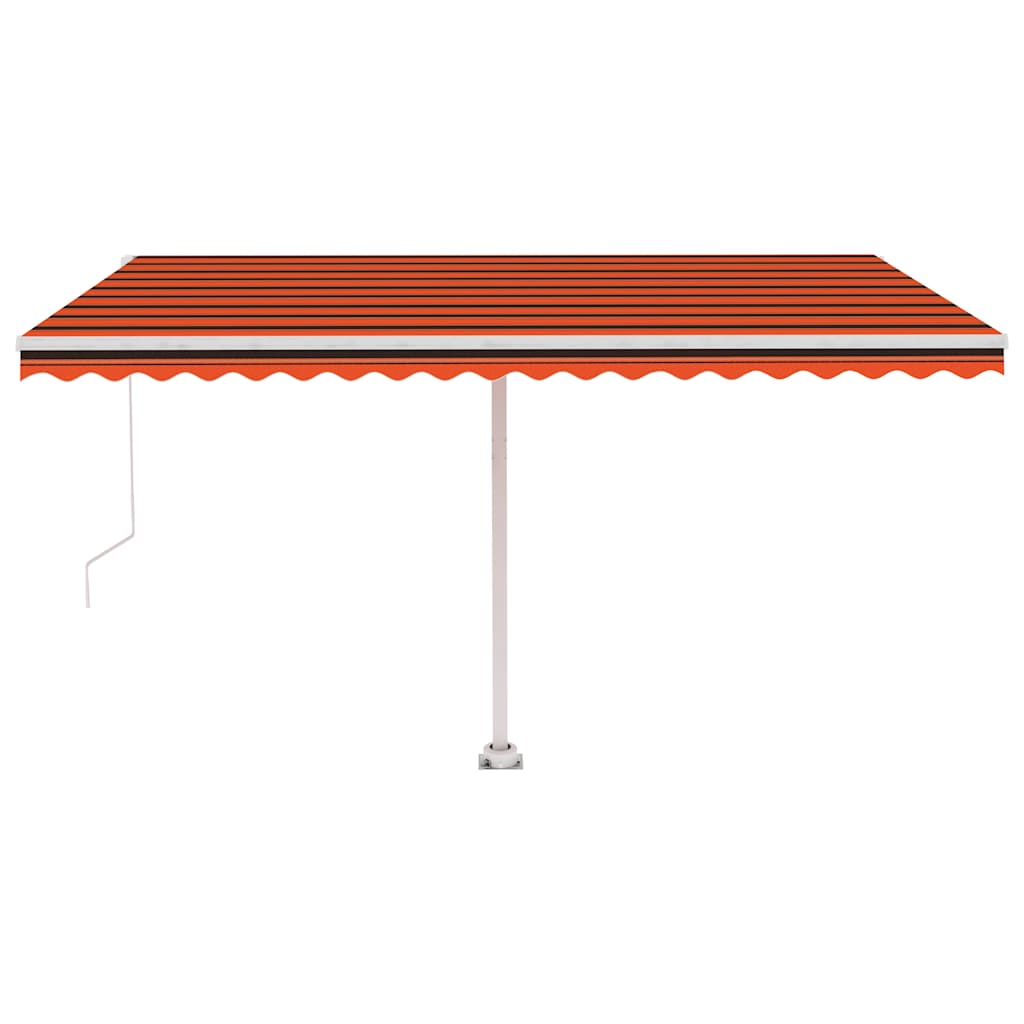 Tenda da Sole Autoportante Manuale 450x350cm Arancione Marrone