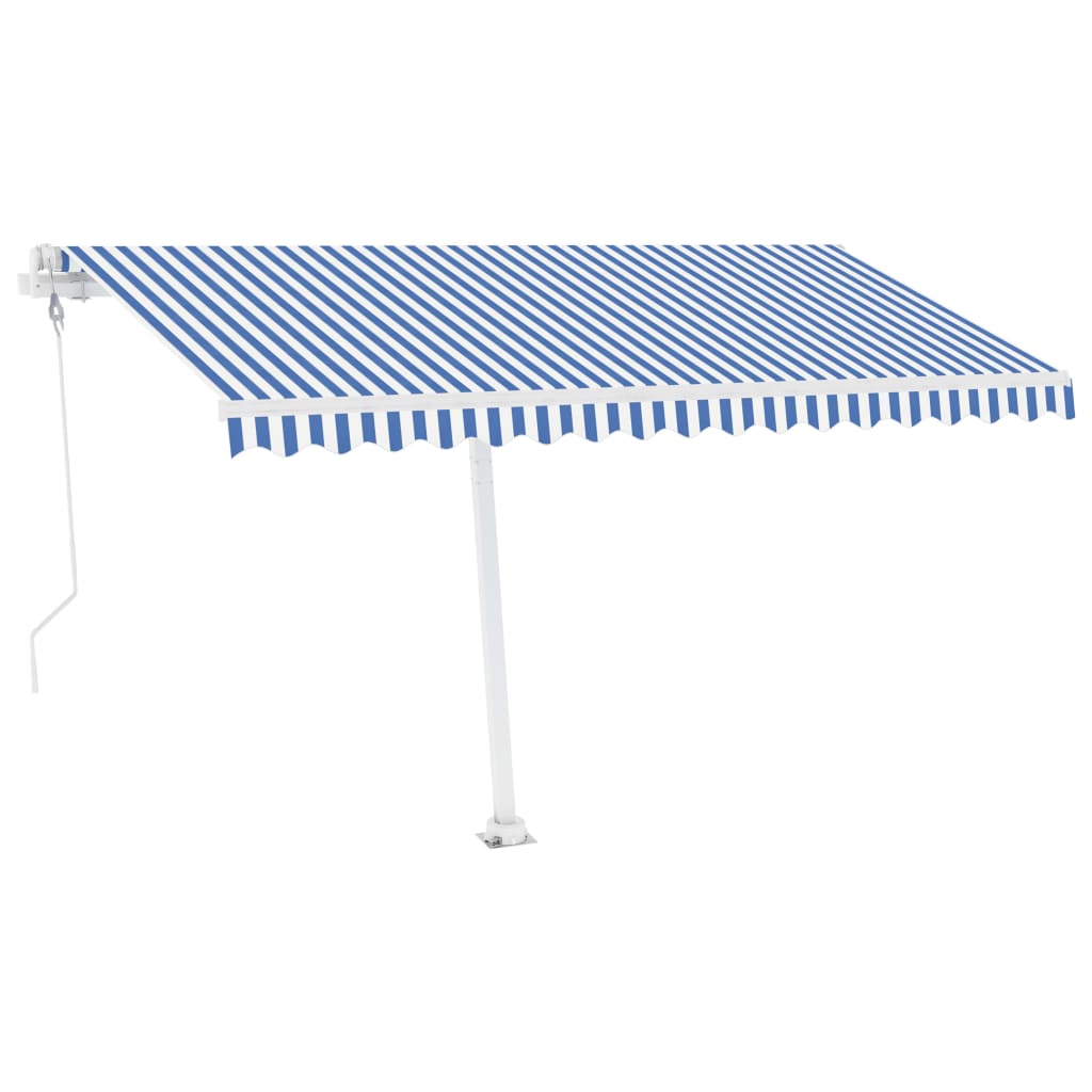 Tenda Retrattile Automatica con Palo 450x350 cm Arancio Marrone