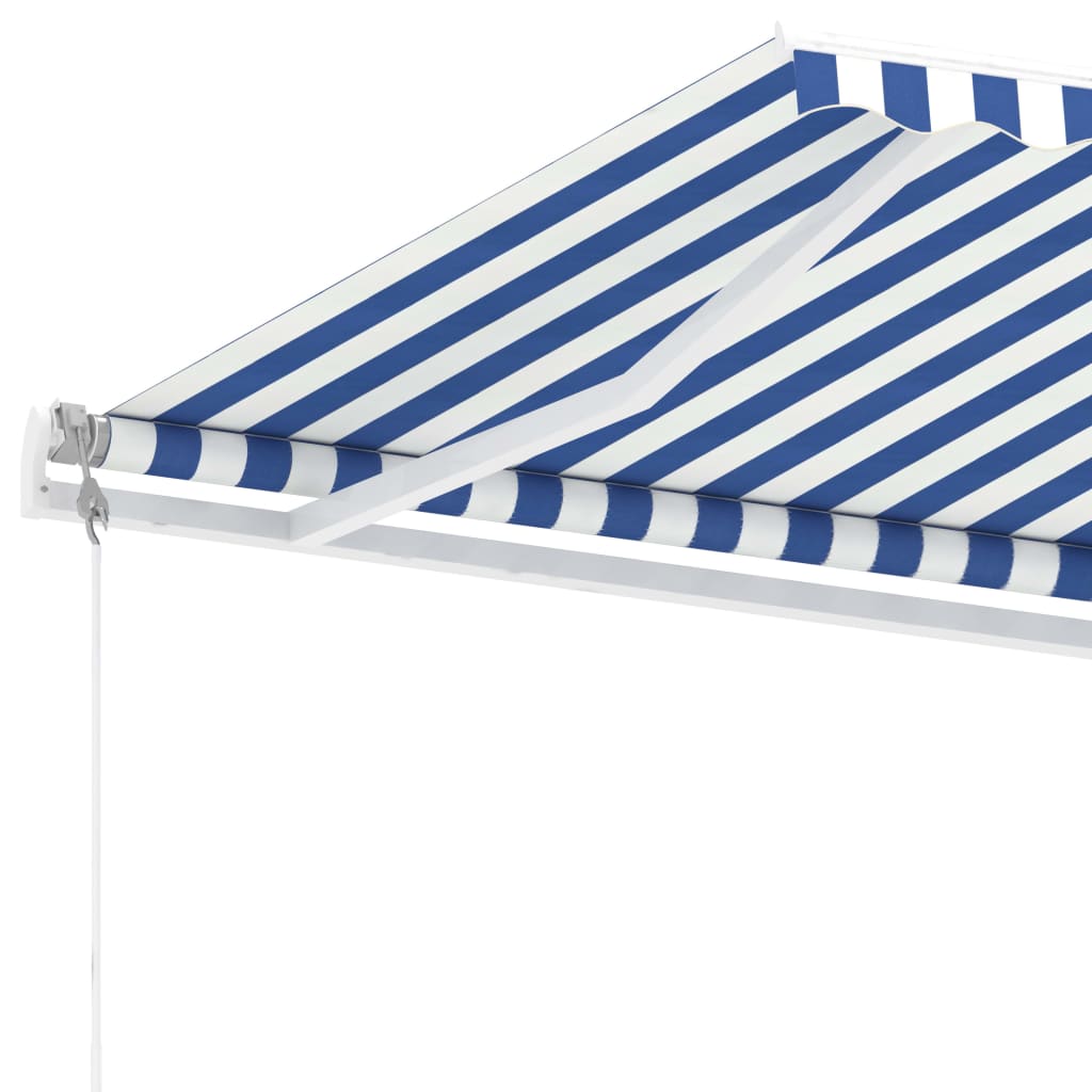 Tenda Retrattile Automatica con Palo 450x350 cm Arancio Marrone