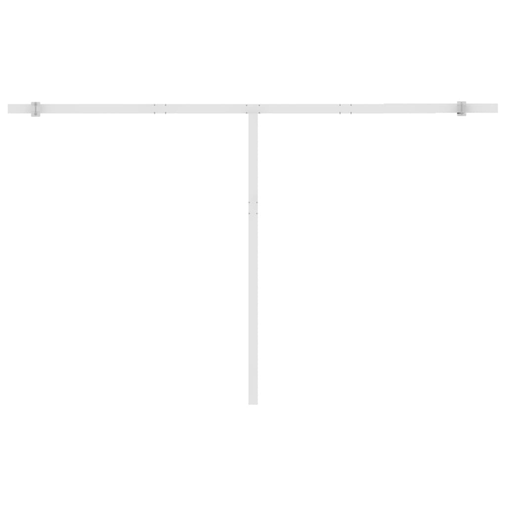 Tenda Automatica Sensore Vento e LED 450x350 cm Gialla Bianca