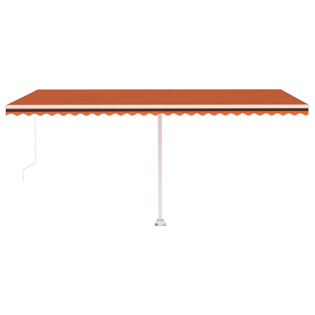 Tenda da Sole Manuale Retrattile 500x350 cm Arancione/Marrone