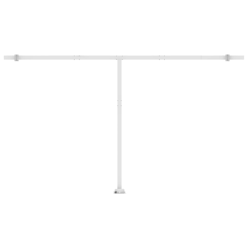 Tenda da Sole Retrattile Manuale LED 500x350 cm Arancio Marrone