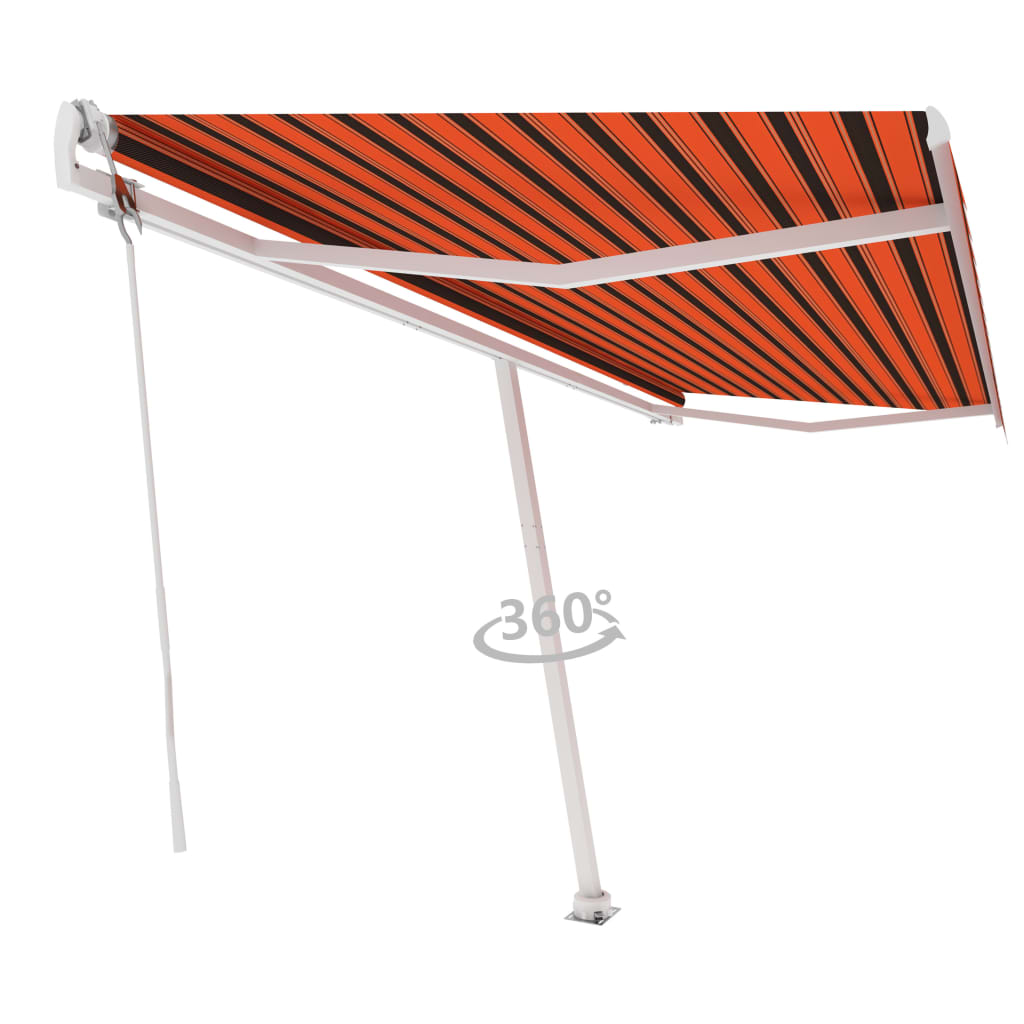 Tenda da Sole Autoportante Automatica 500x350cm Arancio Marrone