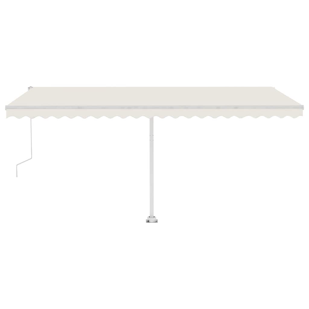 Tenda Automatica con Sensore Vento e LED 500x350 cm Crema