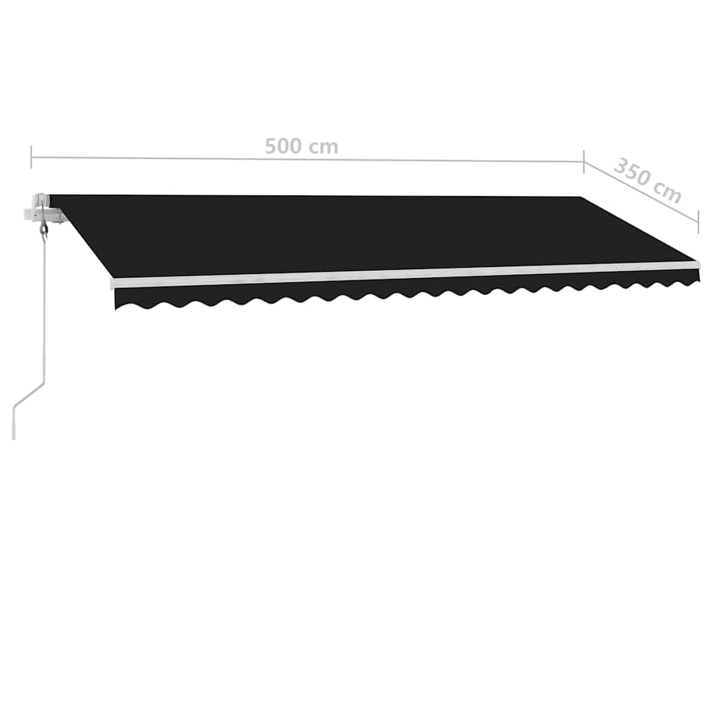 Tenda Automatica con Sensore Vento e LED 500x350 cm Antracite