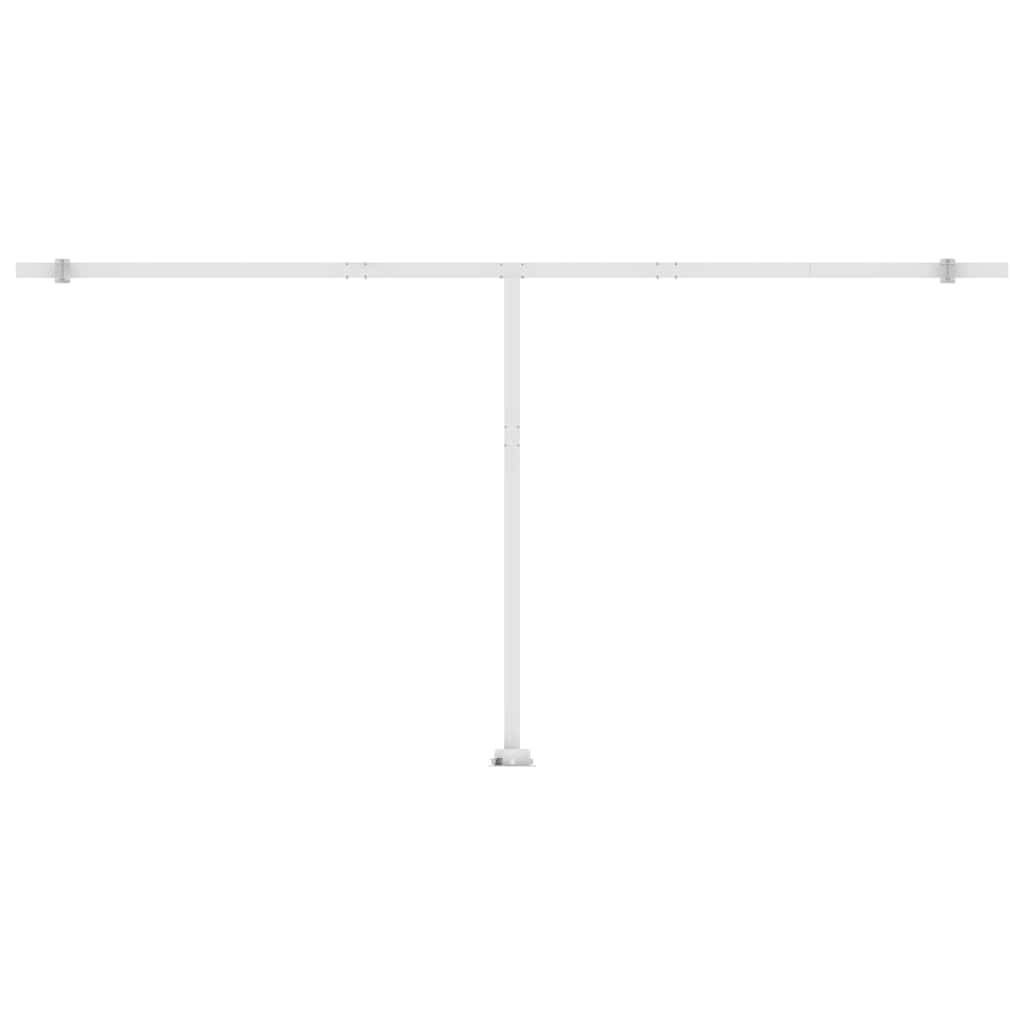Tenda da Sole Retrattile Manuale con LED 600x350 cm Crema