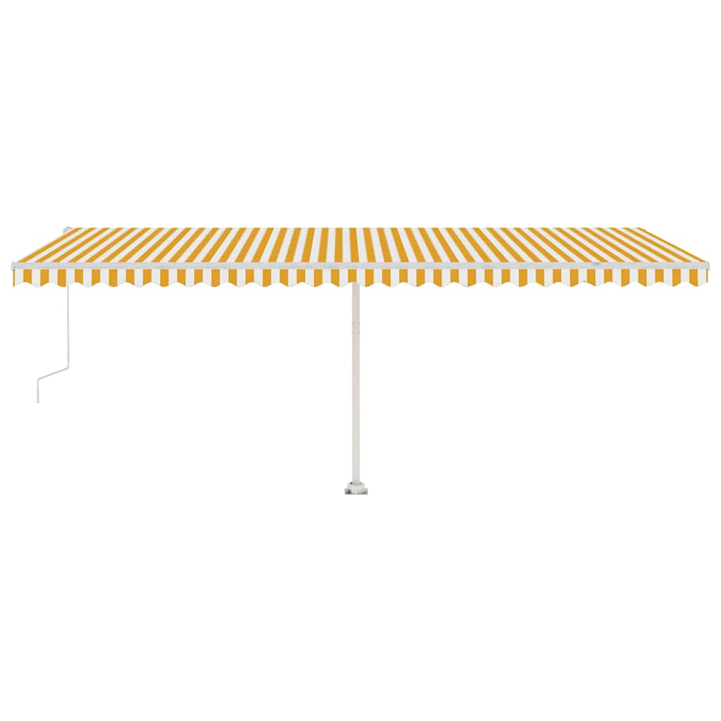 Tenda da Sole Autoportante Automatica 600x350 cm Gialla Bianca