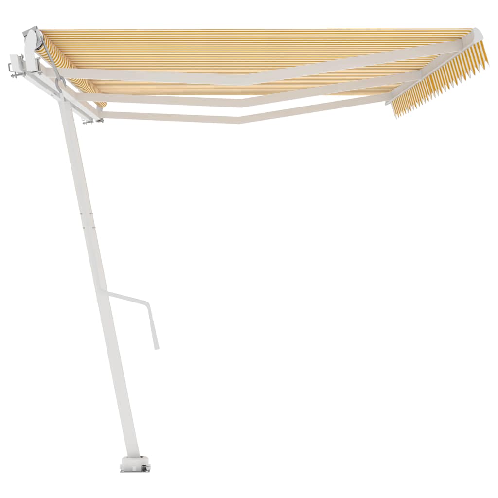 Tenda da Sole Autoportante Automatica 600x350 cm Gialla Bianca