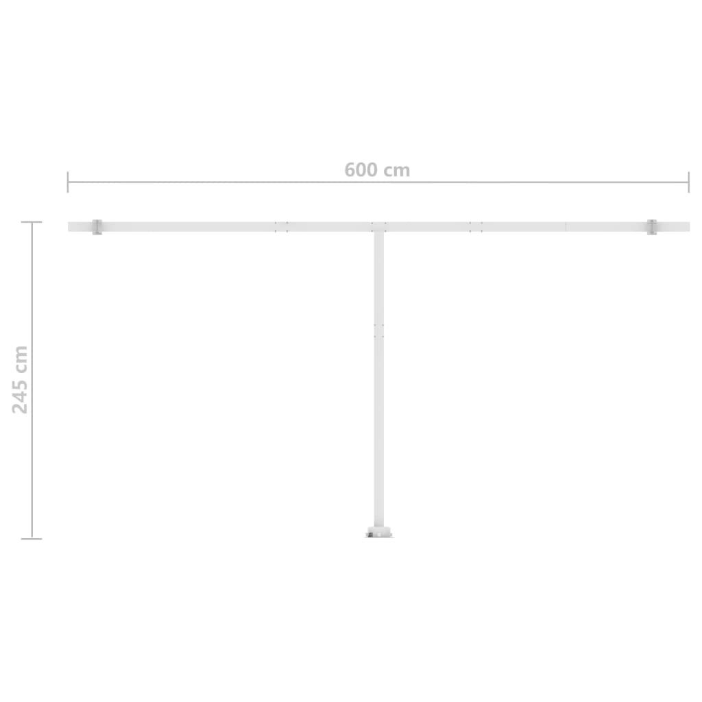 Tenda da Sole Autoportante Automatica 600x350 cm Antracite