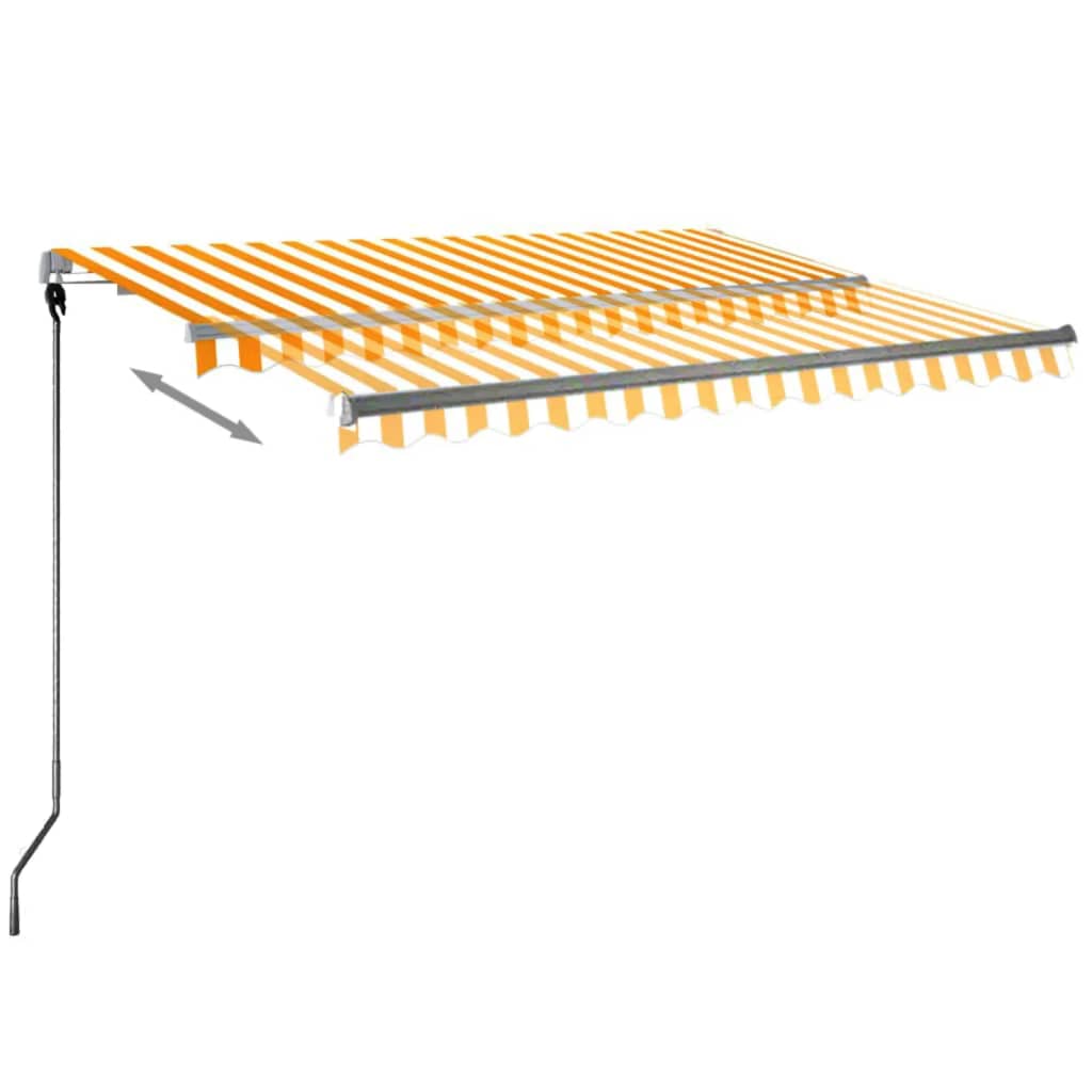 Tenda Automatica con Sensore Vento LED 300x250 cm Gialla Bianca