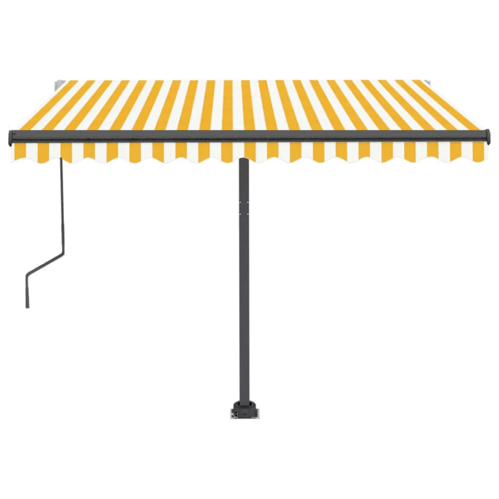 Tenda Automatica con Sensore Vento LED 300x250 cm Gialla Bianca