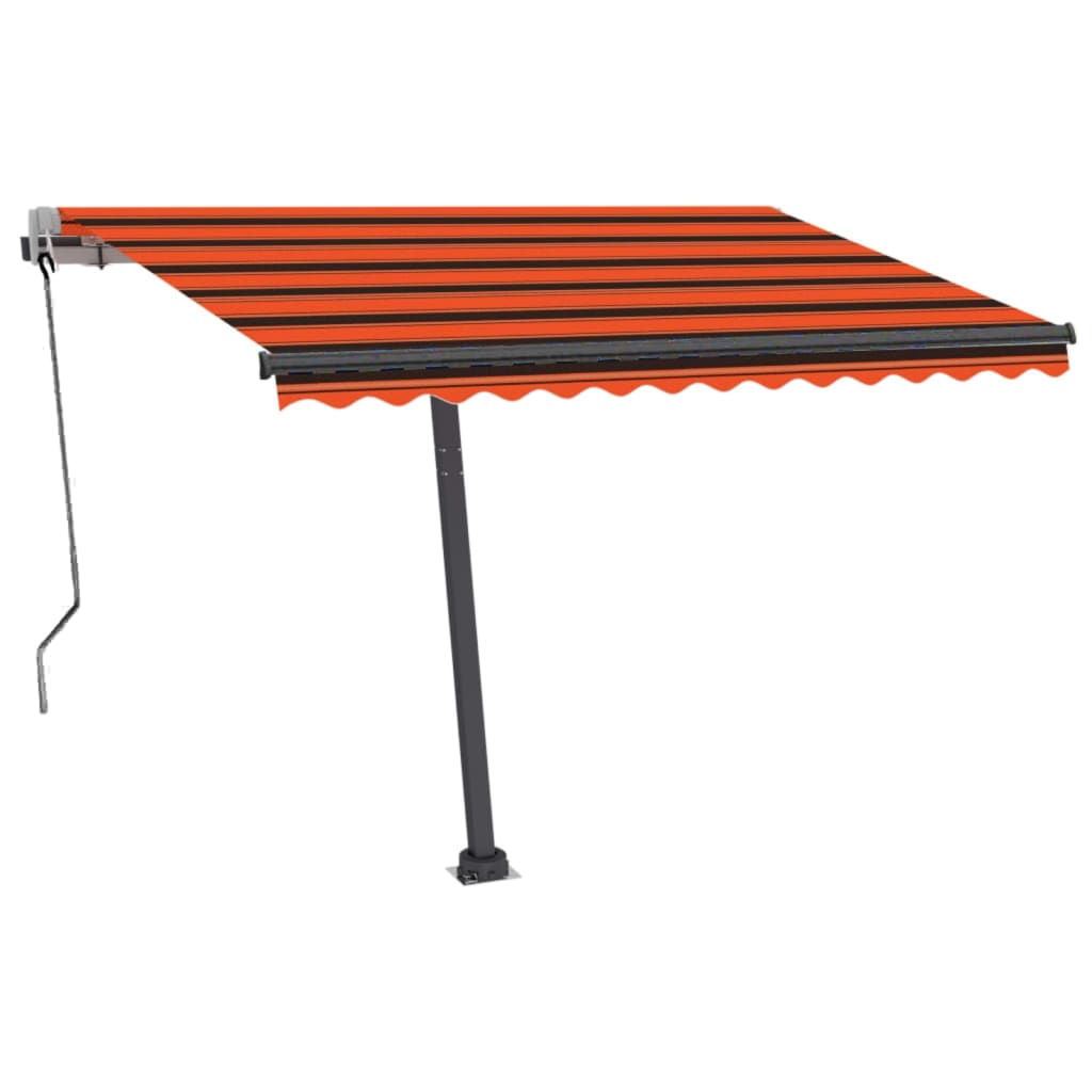 Tenda Automatica Sensore Vento e LED 300x250 cm Arancio Marrone