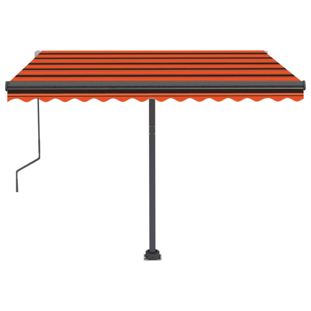 Tenda Automatica Sensore Vento e LED 300x250 cm Arancio Marrone