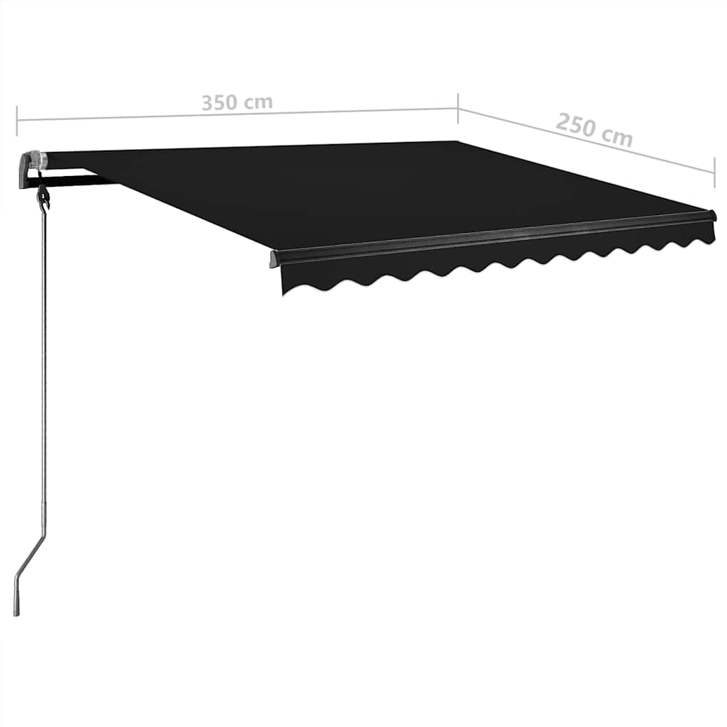 Tenda da Sole Autoportante Manuale 350x250 cm Antracite